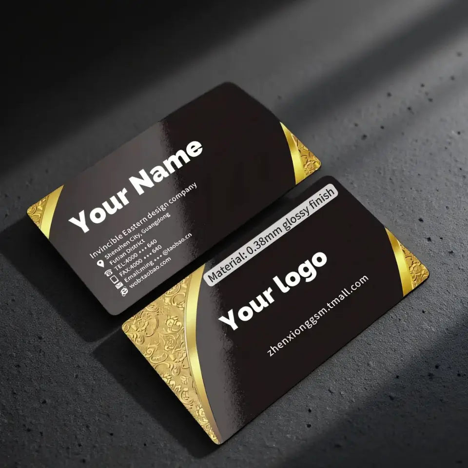 Custom PVC Business Cards Plastic Waterproof Cards Personalized Design Round Corners Glossy Matte Frosted PVC Business Cards