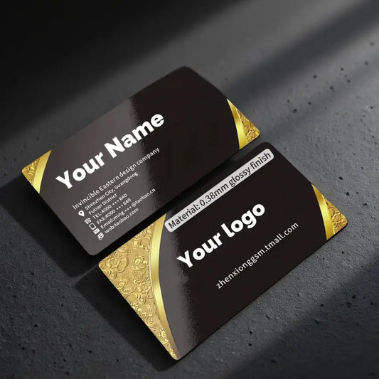 Custom PVC Business Cards Plastic Waterproof Cards Personalized Design Round Corners Glossy Matte Frosted PVC Business Cards