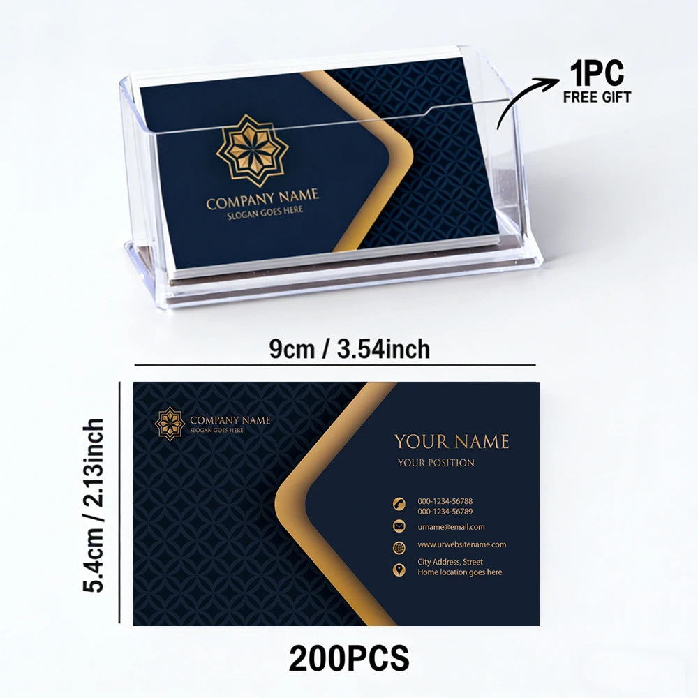 200pcs, Custom Business Cards/Cards, Business Cards, Desktop Business Cards, Thank You Cards, Business Cards, Waterproof Surface