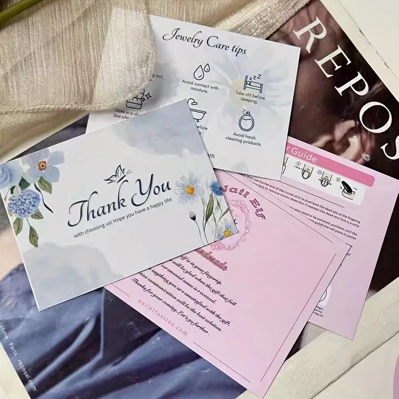 Custom Thank You Cards business card Full color double-sided printing Gift decoration card Personalized logo Wedding invitation