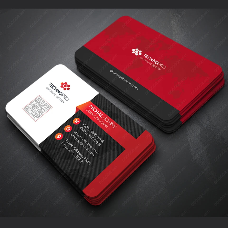 100PCS Custom Logo Business Cards – Double-Sided