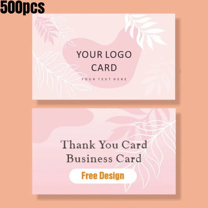 100pcs Custom Business Cards Double Sided Printing Personalized Logo Thank You Cards Wedding Invitation Gift Decorative Cards