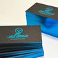 Custom Business Cards 3D Black Cards Hot Stamping Embossed Logo Blue Gold Foil Sliver Debossed logo With Logo 200pcs