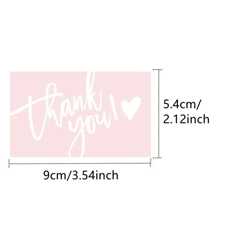 50PCS Small Business Thank You Cards Wedding Gift Card HK02 Design for Gratitude Expressions Business Stationery