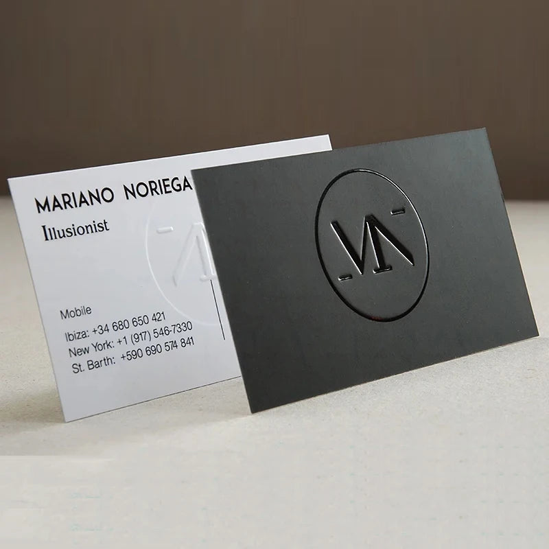 Custom Logo UV Printing Business Card | Luxury Embossed Relief Design, Eco-Friendly Personalized Business & Thank You Card