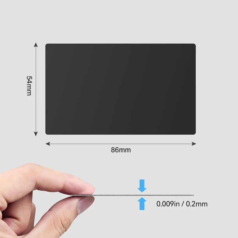 50/100pcs Blank Engraved Custom Visiting Name Cards Laser Engraving Mark Aluminium Alloy Metal Sheet Business Cards