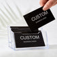 100pcs Customizable Cards, Personalized Business Cards with Acrylic Storage Box, Waterproof Thank You Invitations