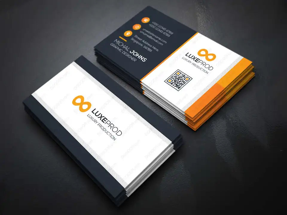 100PCS Custom Logo Business Cards – 300gsm, Double-Sided Full Color Printing, Rounded Corners