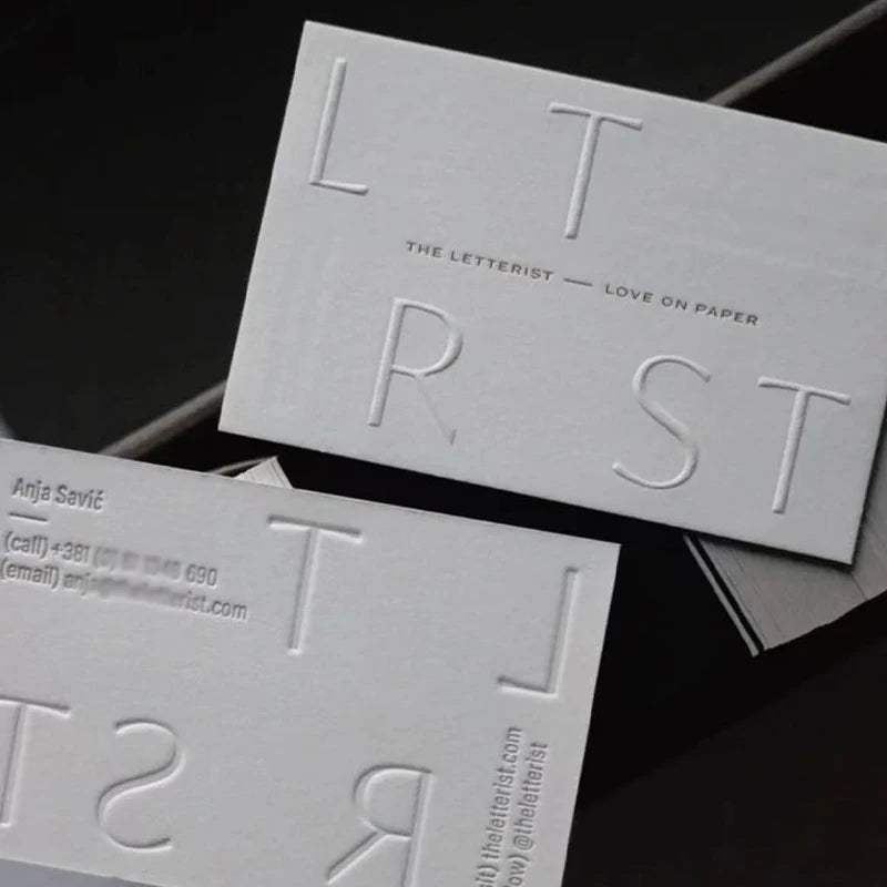 Luxury Customized Business Card with Embossed Logo - Premium Gift Card for After-Sales Wedding Invitations