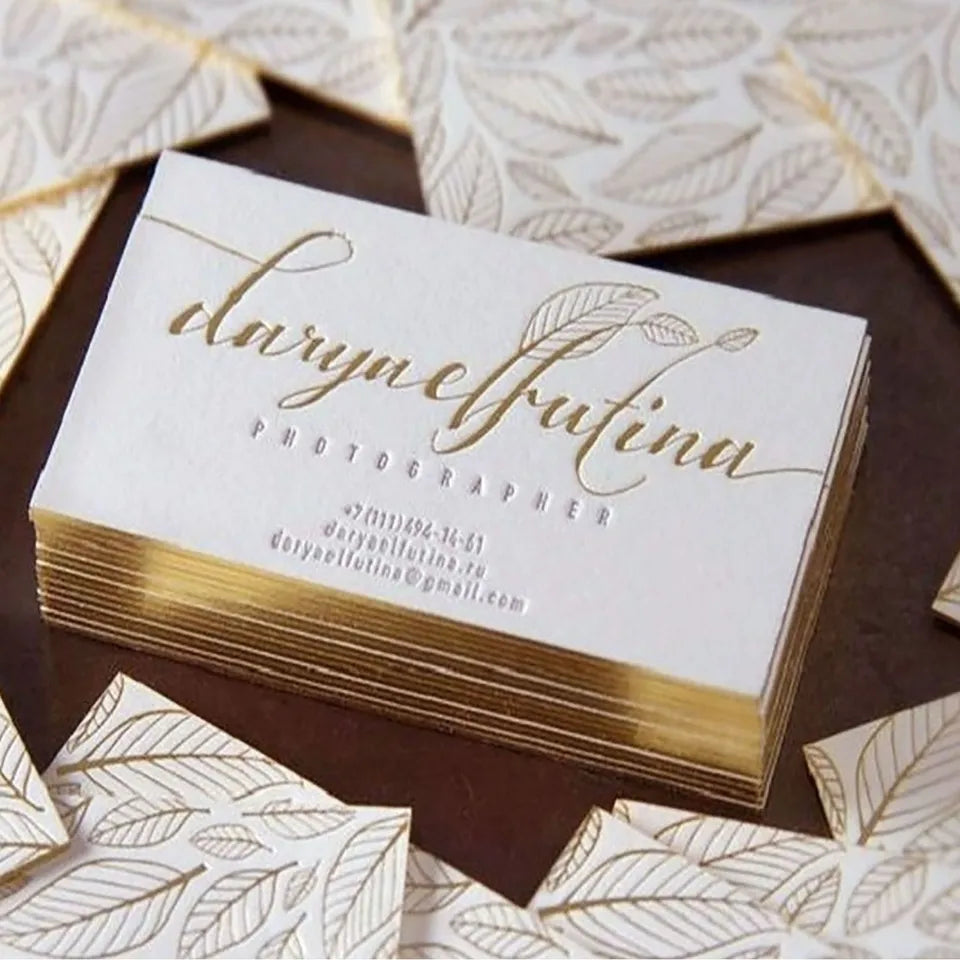 Customized black card, cotton paper, gold foil, high-end business card production, embossed business card