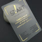 100pcs 9x5.1cm Frosted Transparent Plastic PVC Business Card with Golden Foil Hot Stamped Logo Text