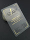 100pcs 9x5.1cm Frosted Transparent Plastic PVC Business Card with Golden Foil Hot Stamped Logo Text