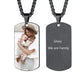 Custom Colorful Photo Necklace Stainless Steel Personalized Picture Necklace