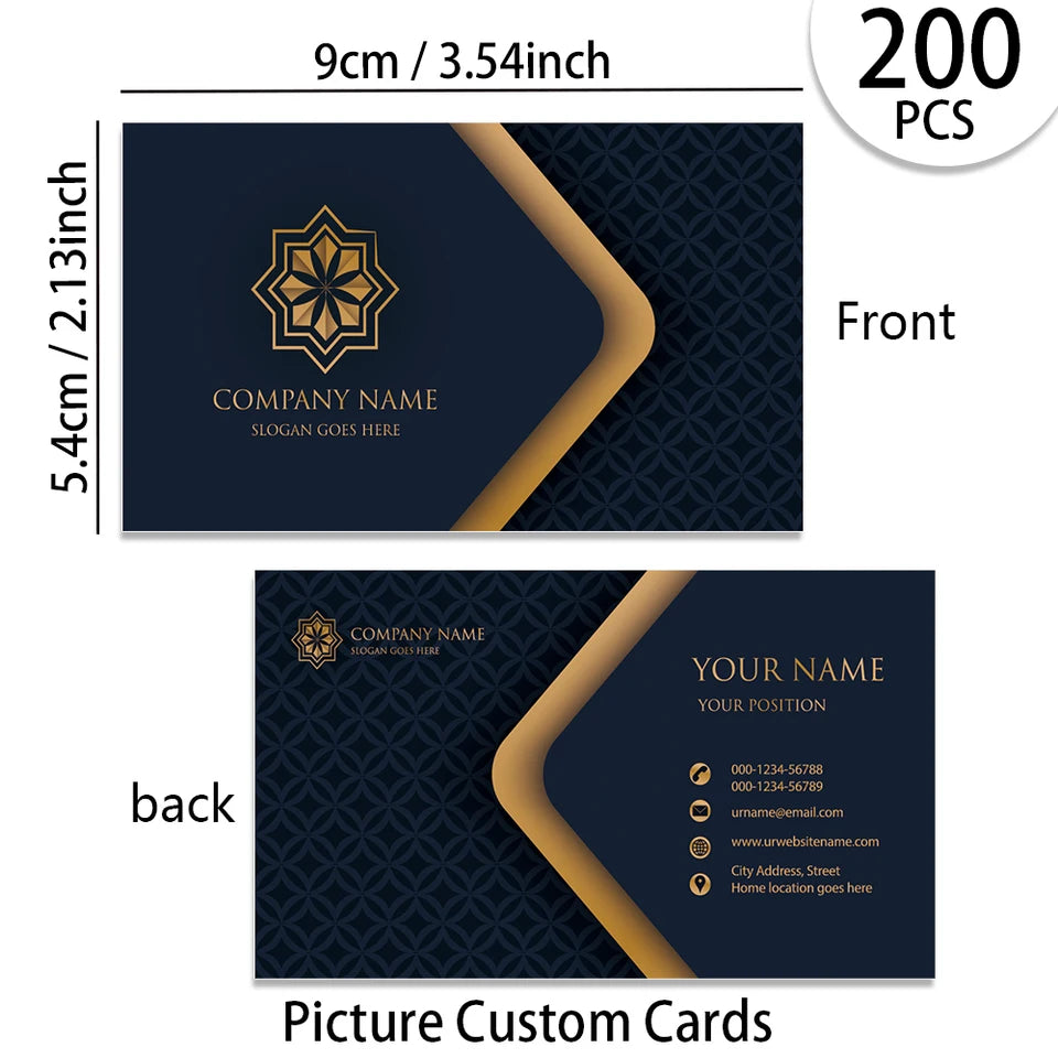 200pcs, Custom Business Cards/Cards, Business Cards, Desktop Business Cards, Thank You Cards, Business Cards, Waterproof Surface