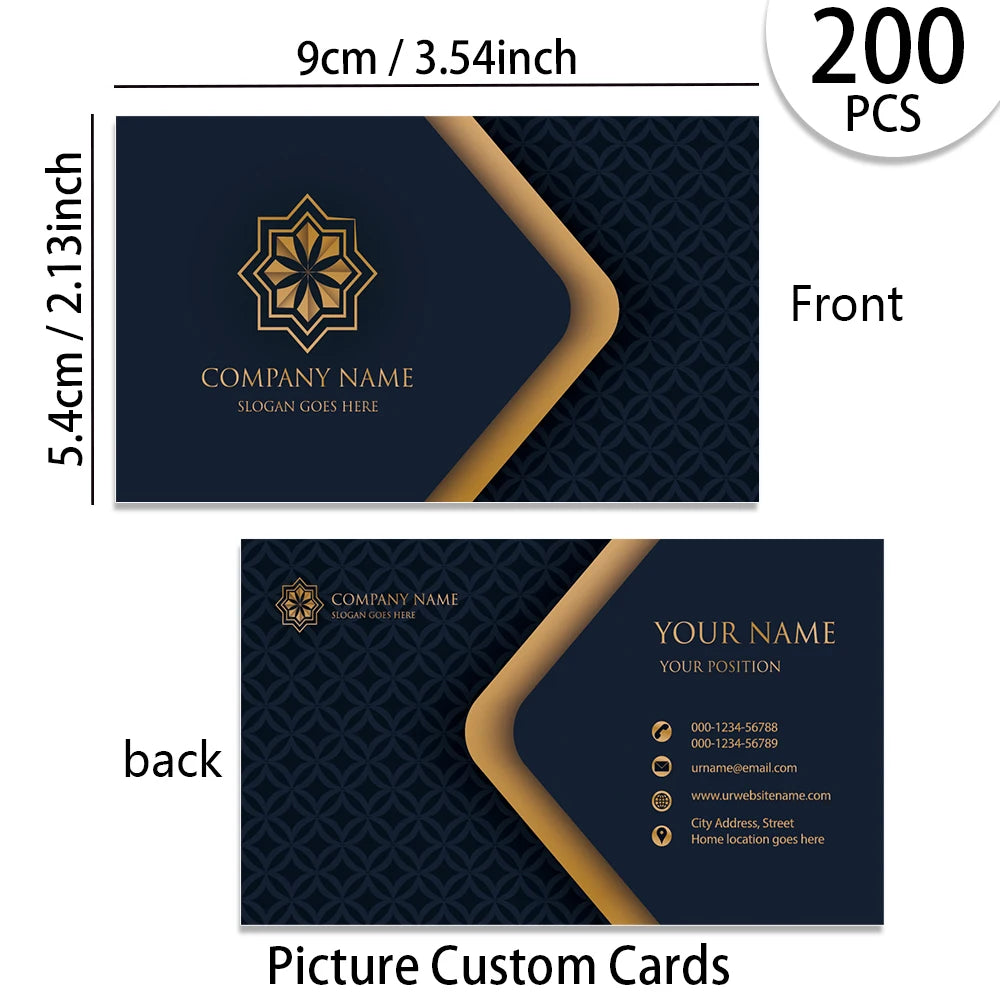 200pcs, Custom Business Cards/Cards, Business Cards, Desktop Business Cards, Thank You Cards, Business Cards, Waterproof Surface