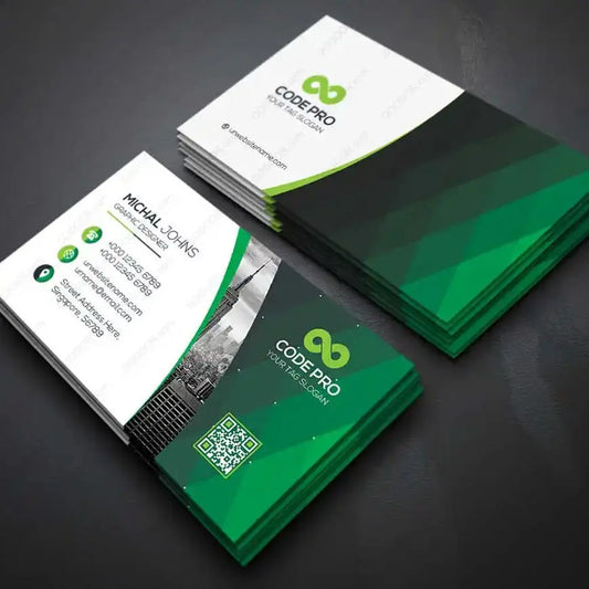 100PCS Custom Logo Business Cards – 300gsm, Double-Sided Full Color Printing, Rounded Corners