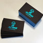 Custom Business Cards 3D Black Cards Hot Stamping Embossed Logo Blue Gold Foil Sliver Debossed logo With Logo 200pcs