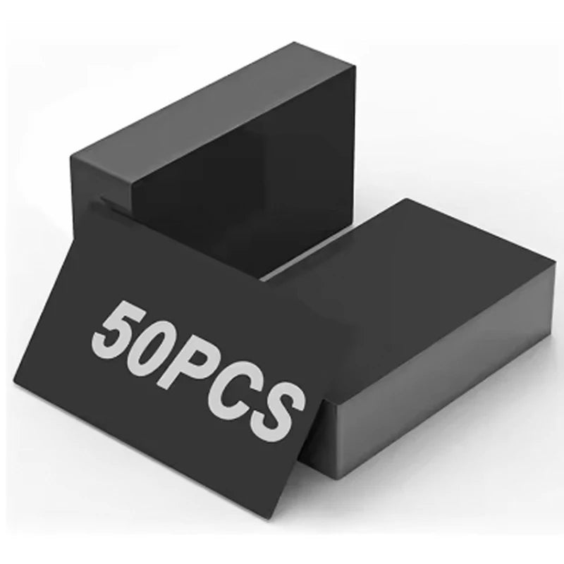 50/100pcs Blank Engraved Custom Visiting Name Cards Laser Engraving Mark Aluminium Alloy Metal Sheet Business Cards