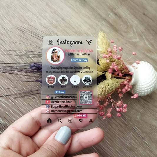 100-500PCS Custom Transparent PVC Business Card Colorful Printing Personalized LOGO Text Thank You Card Free DESIGN 0.38mm