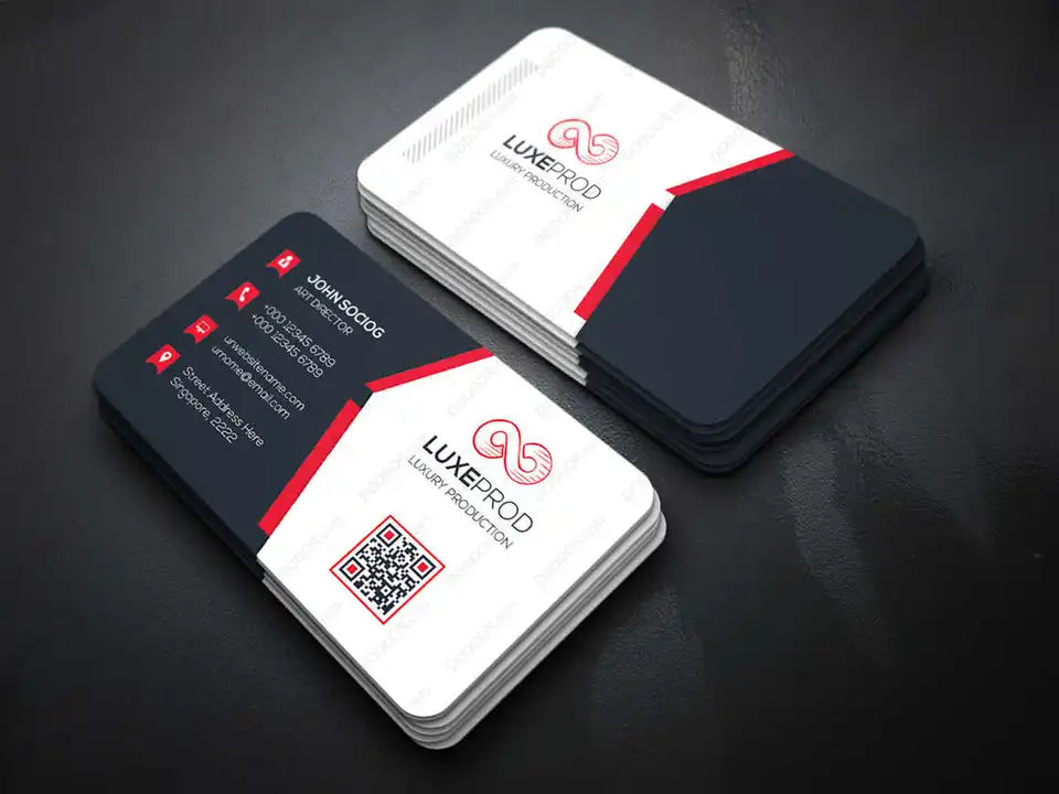 100PCS Custom Logo Business Cards – 300gsm, Double-Sided Full Color Printing, Rounded Corners