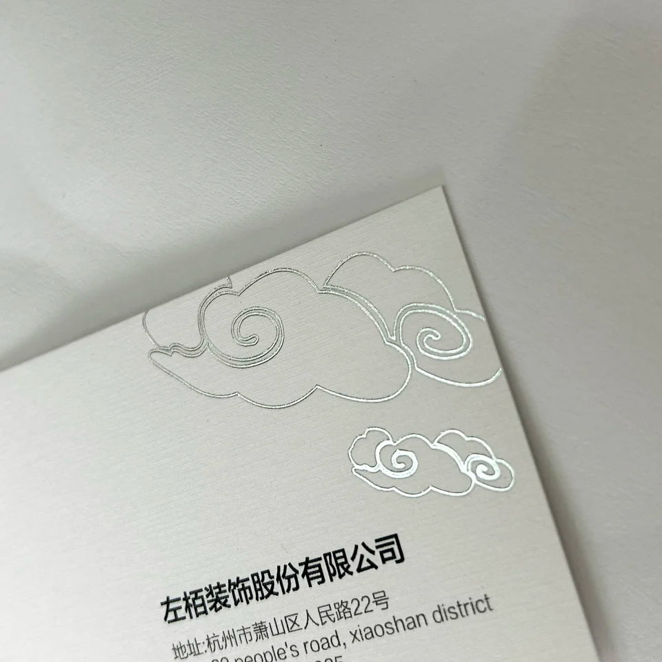 300g Custom Gold Foil Business Cards – Hot Stamped Logo, Name & Thank You Cards