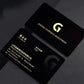 Customized High-End Black Gold Stamped Business Card Production with Creative Thickened Gold Embossed Special Paper Design