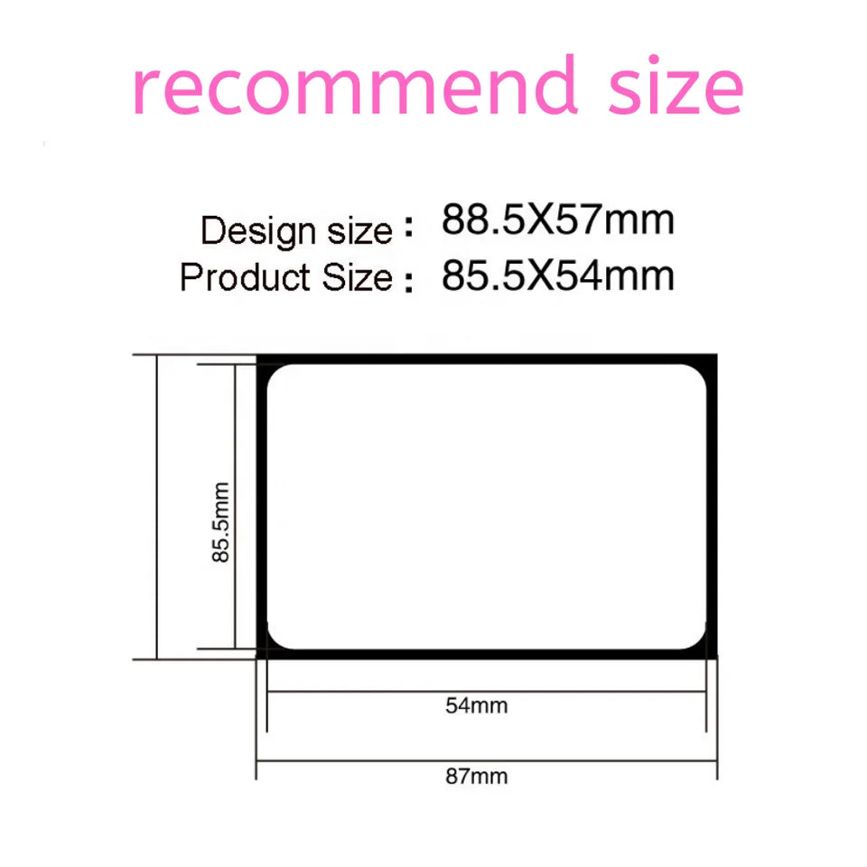 Custom 100PCS 200PCS Transparent Pvc Card Plastic Identity Waterproof For Business Visit Round Corners One Side Add White Ink