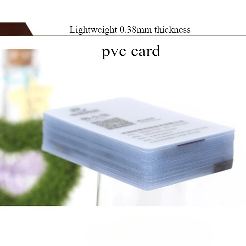 500PCS Transparent PVC Business Cards – Customizable, Durable & Eco-Friendly