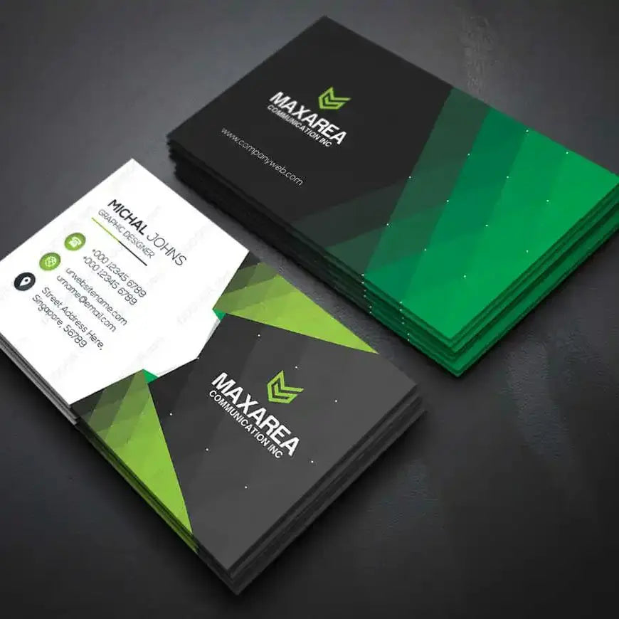100PCS Custom Logo Business Cards – 300gsm, Double-Sided Full Color Printing, Rounded Corners