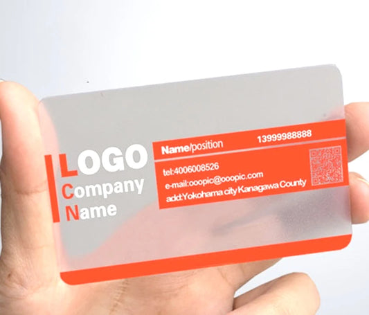 500PCS Transparent PVC Business Cards – Customizable, Durable & Eco-Friendly
