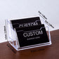 100pcs Customizable Cards, Personalized Business Cards with Acrylic Storage Box, Waterproof Thank You Invitations