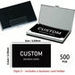 100pcs Customizable Cards, Personalized Business Cards with Acrylic Storage Box, Waterproof Thank You Invitations