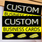 Customized business cards - Adopting the advanced matte finish, and customized thank-you cards are provided.