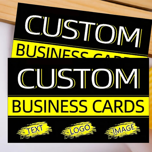 Customized business cards - Adopting the advanced matte finish, and customized thank-you cards are provided.