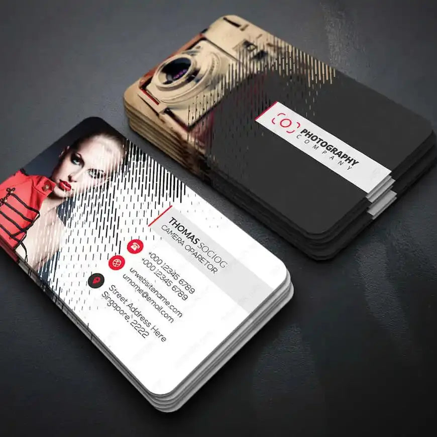100PCS Custom Logo Business Cards – 300gsm, Double-Sided Full Color Printing, Rounded Corners