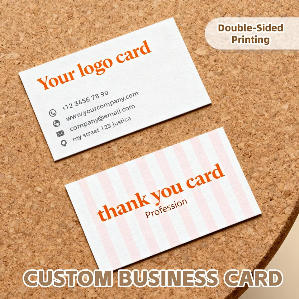 Custom Business Cards with Pictures Personalized Business Cards 50-300Pcs Thank You Cards for Wedding Invitations Postcards