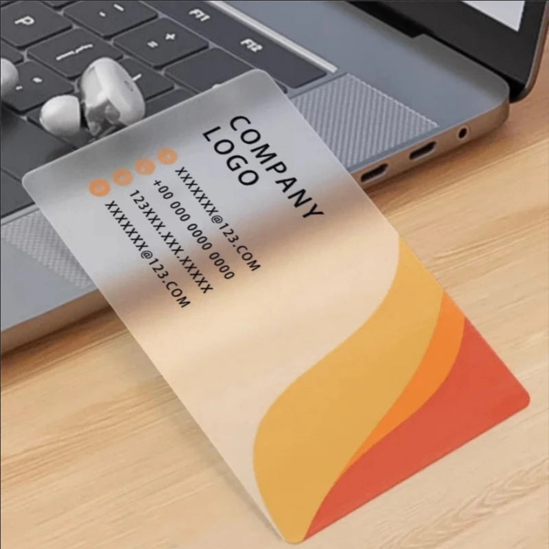 Custom Cards Transparent PVC Business Card Waterproof for Business Personalized Logo Round Corners 85.5*54mm PVC Business Card