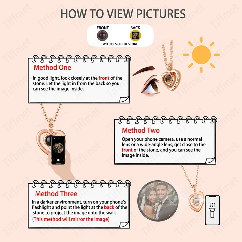 Personalized Angel Projection Necklace