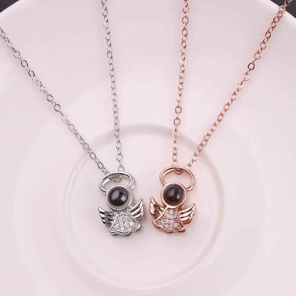 Personalized Angel Projection Necklace