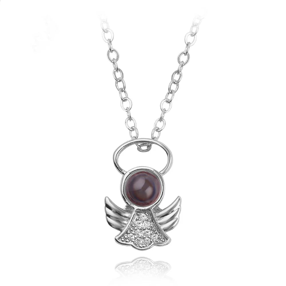 Personalized Angel Projection Necklace