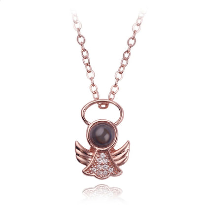 Personalized Angel Projection Necklace