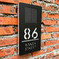 Solar Outdoor House Number 3D Laser Cut Acrylic House Name Plate Address Door Sign