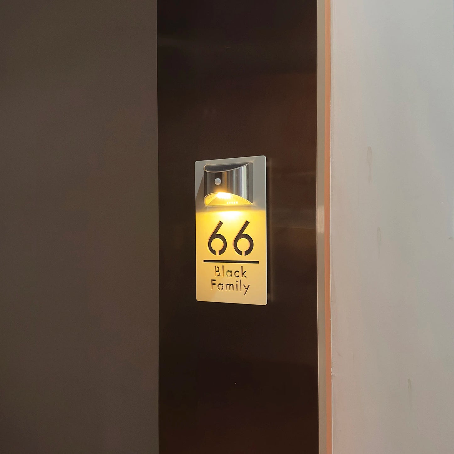 Customized Solar Exterior House Numbers With Motion Sensor Solar House Number