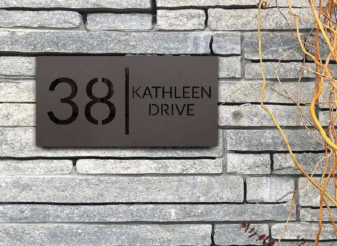 Custom 3D Floating House Number Outdoor Laser Cut Acrylic Matte Modern Door Sign