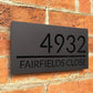 Custom 3D Floating House Number Outdoor Laser Cut Acrylic Matte Modern Door Sign