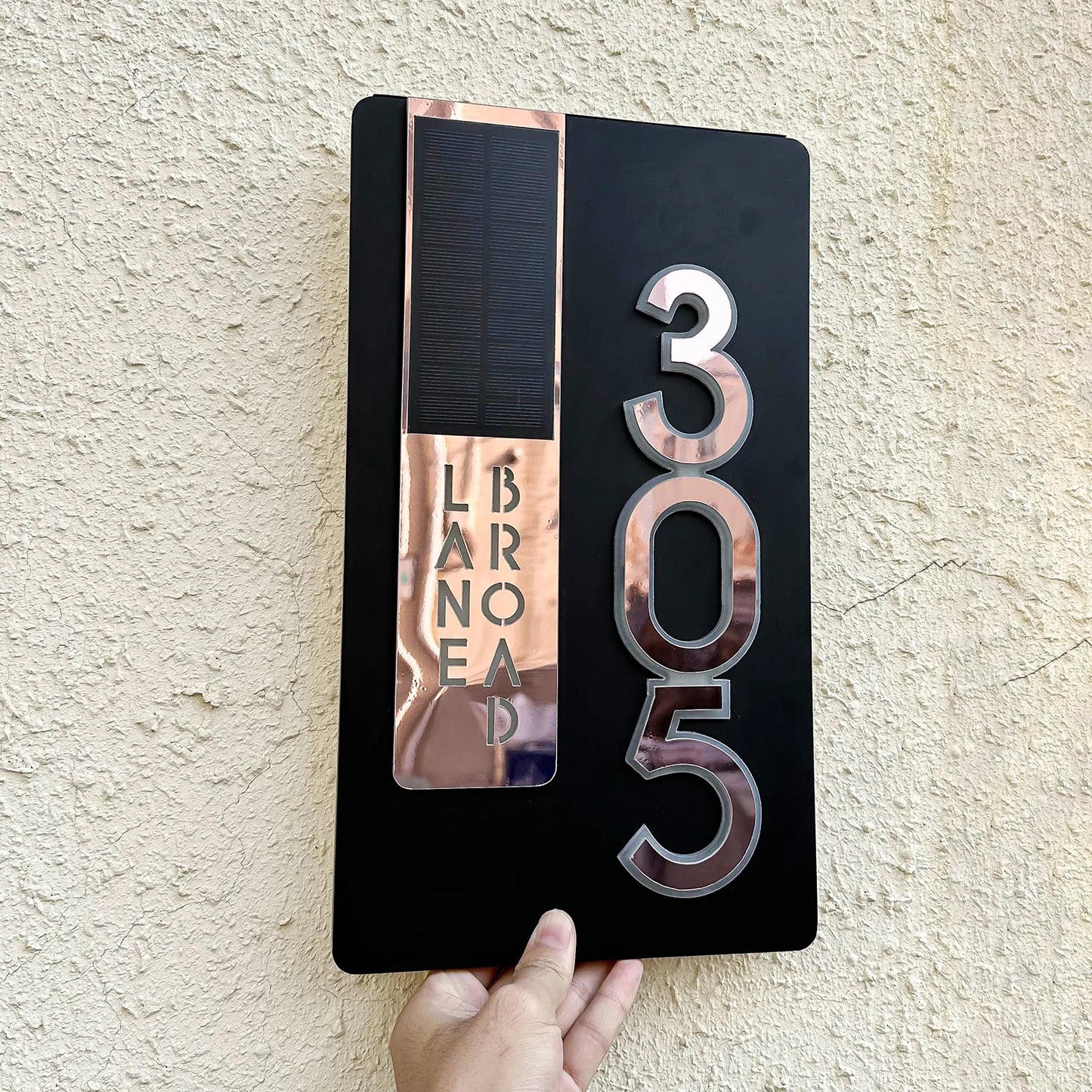 Custom Door Number Signs Modern Street Sign With LED Light & RC