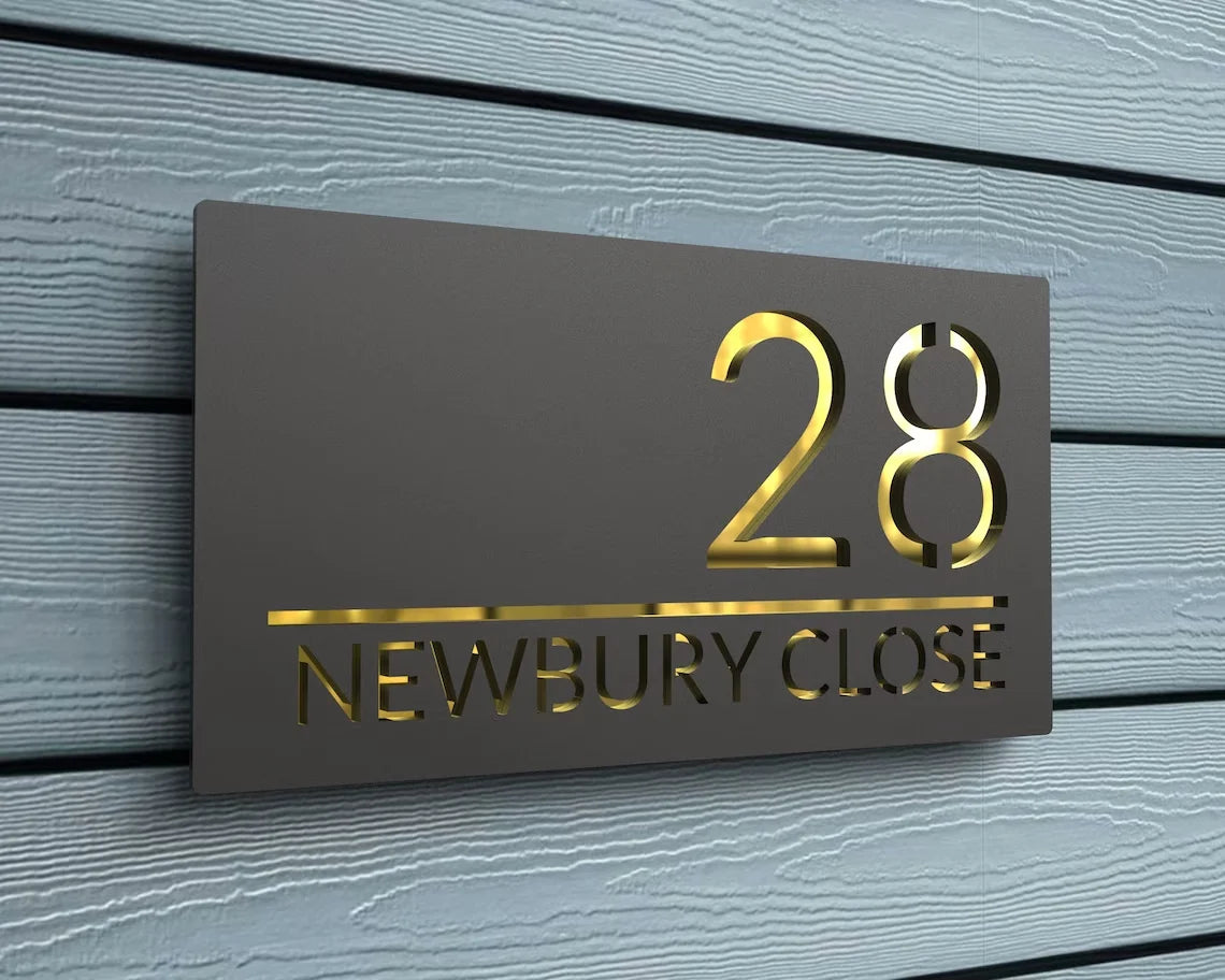 Custom 3D Floating House Number Outdoor Laser Cut Acrylic Matte Modern Door Sign