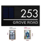 Solar Outdoor House Number 3D Laser Cut Acrylic House Name Plate Address Door Sign