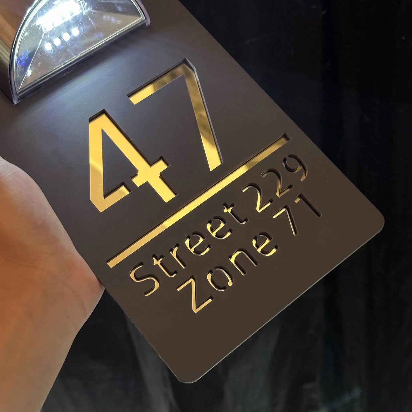 Customized Solar Exterior House Numbers With Motion Sensor Solar House Number