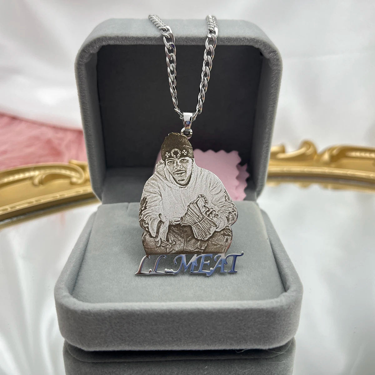Custom Photo Necklace Custom Stainless Steel Engrave